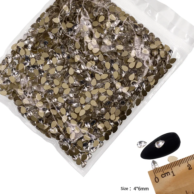 VDD P541-P580 Großhandel 1440 Stück Glas-Kristall-Strass mit flacher Rückseite, Glitzerstein in verschiedenen Formen für DIY-Bastelarbeiten, Nagelkunst und Dekoration – Detail 14
