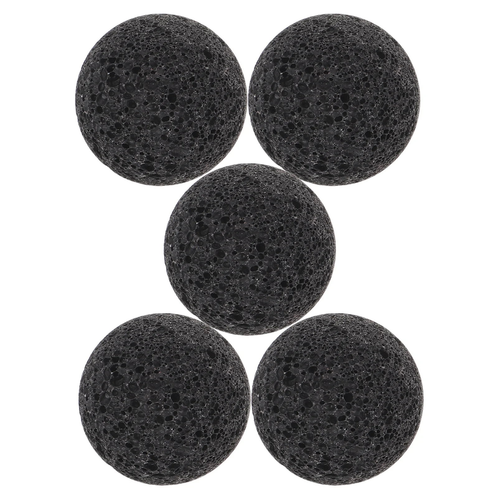 

5Pcs Sauna Volcanic Stones 4Cm Round Heater Rocks Natural Sauna Accessory for Steam Room Heating Replacement Steam Room Supplies