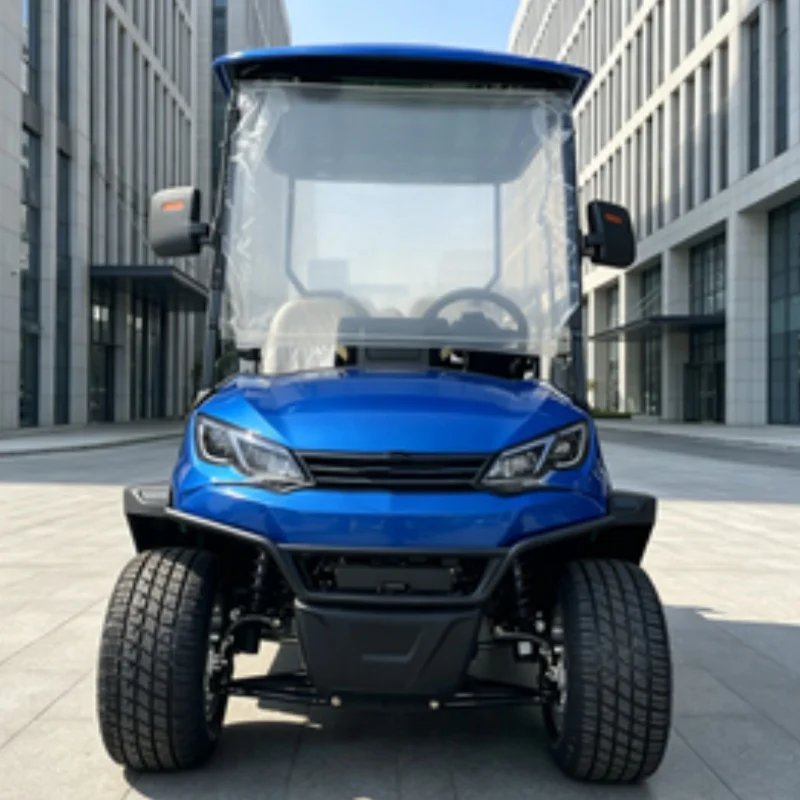 Hot Sale 2 Seater Electric Golf Cart 10 Inch Display Off Road Hunting Golf Buggy 12-Inch Off-Road Tires Golf Bag Rack And Basket