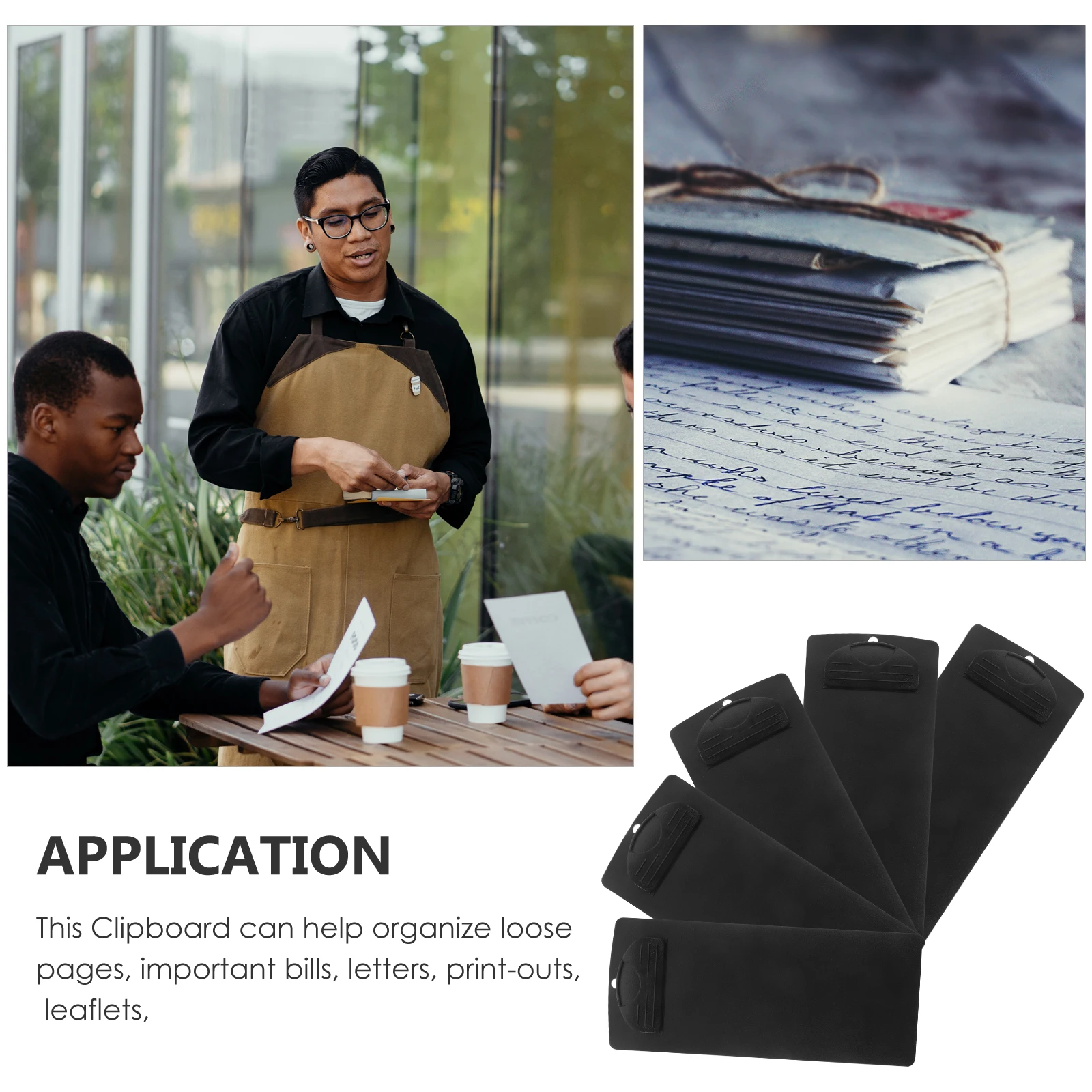 

Premium Plastic Bill Folder Clipboards for Office Classroom Use Small Multi-Function Paper Organizer with Clips Bulk Notepads