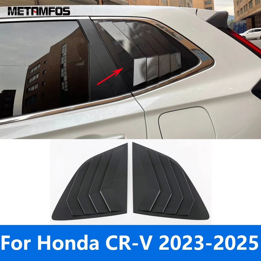 

For Honda CR-V CRV 2023 2024 2025 Carbon Fiber Rear Window Louvers Shutter Spoiler Cover Trim Exterior Accessories Car Styling