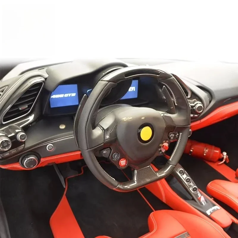Dry Carbon Fiber Interior Accessories for 488 Interior Center Control Instrument Covers Center Console Cover