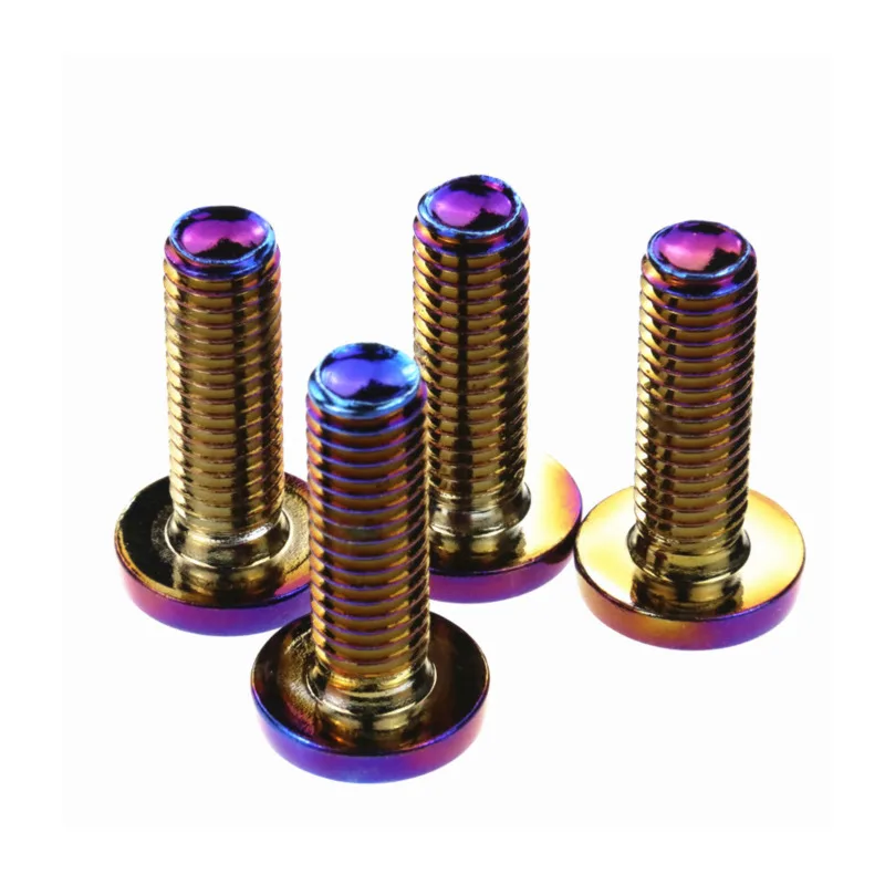 10 Pieces Motorcycle Rotor / Brake Disc Screws Bolts Plating Color M8*1.25mm*25mm/35mm For Honda Yamaha Kawasaki Suzuki Ornament