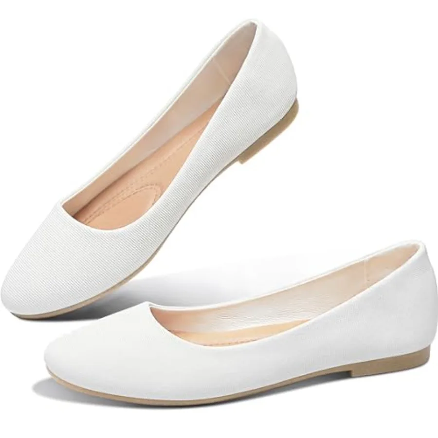 

Женские балетки Obtaom с круглым носком, черные, без застежек, для девочек, на плоской подошве