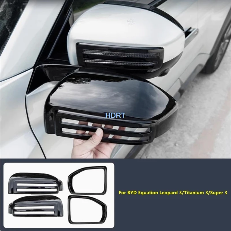 

For BYD Equation Leopard 3/Titanium 3/Super 3 2025 + Car Styling Side Reverse Mirror Rain Shield Frame Rear View Mirror Cover