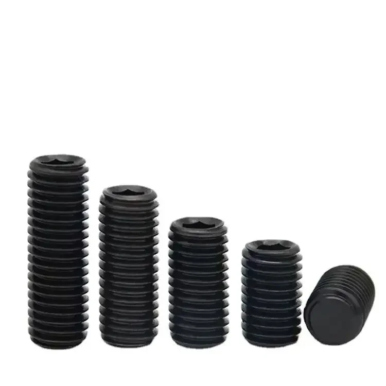 50 peças soquete sextavado allen, m6 m4 m5 parafuso de fixação de ponto plano parafuso sem cabeça parafuso sem cabeça din916 l = 4-20mm aço carbono 12.9