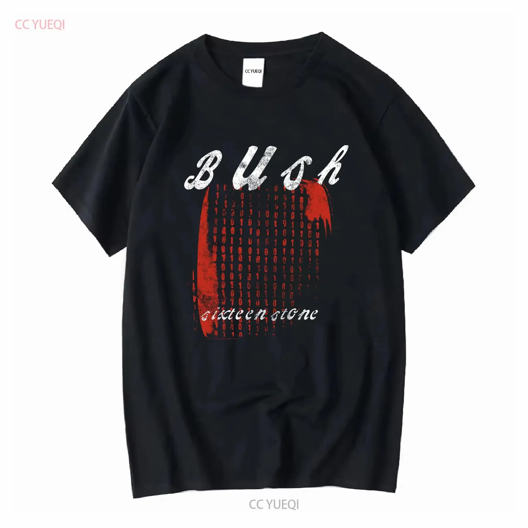 リメイク 90s ブッシュ シックスティーン ストーン T シャツ グランジ ロック バンド TE4607 長袖または半袖ヴィンテージ ウォッシュド デザイナー服 オム 1