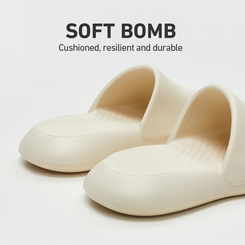 UTUNE Massage Women Slippers Mute Air Cushion Thick Sole Indoor Bath EVA Shoes Soft Slides Non-slip Men Summer Outdoor Sandals