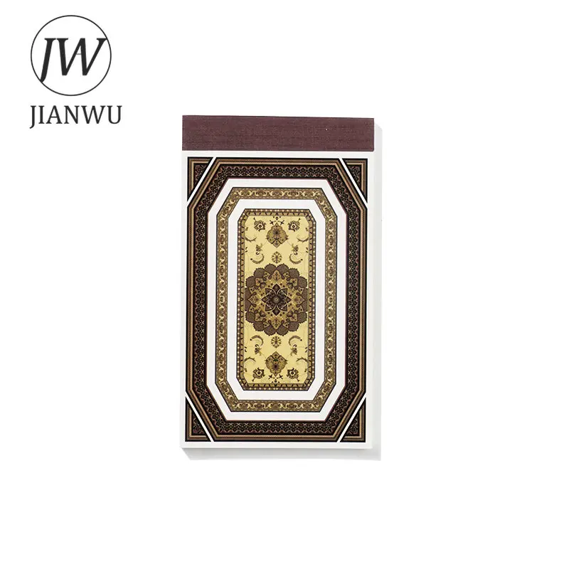 JIANWU 30 Sheets Vintage Art Multi-function Border Memo Pad Creative Journal Scrapbooking Decoration Material Paper Stationery