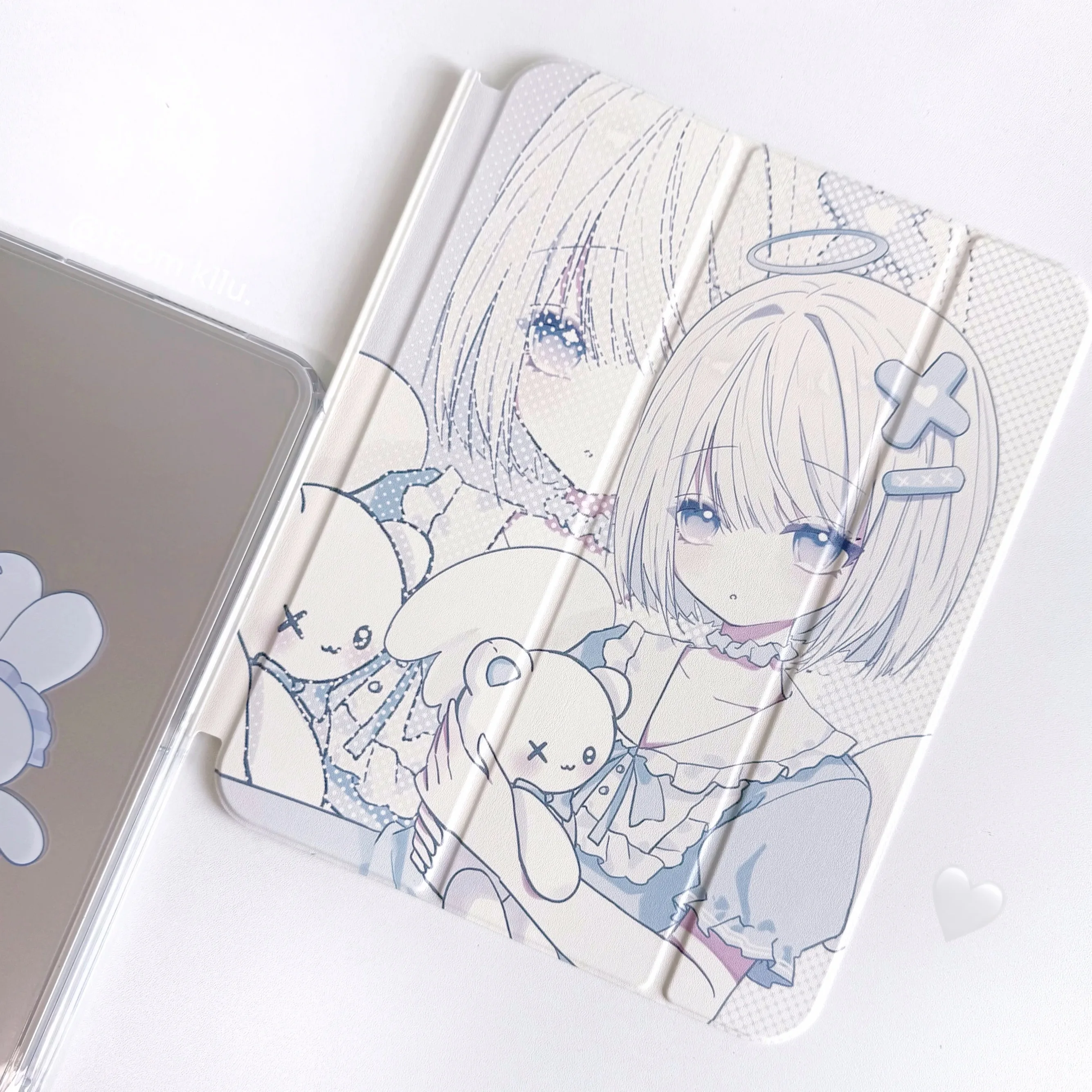 Water colour dream series protective cover, suitable for iPad, slide rail split three-fold pen slot anti-bending acrylic