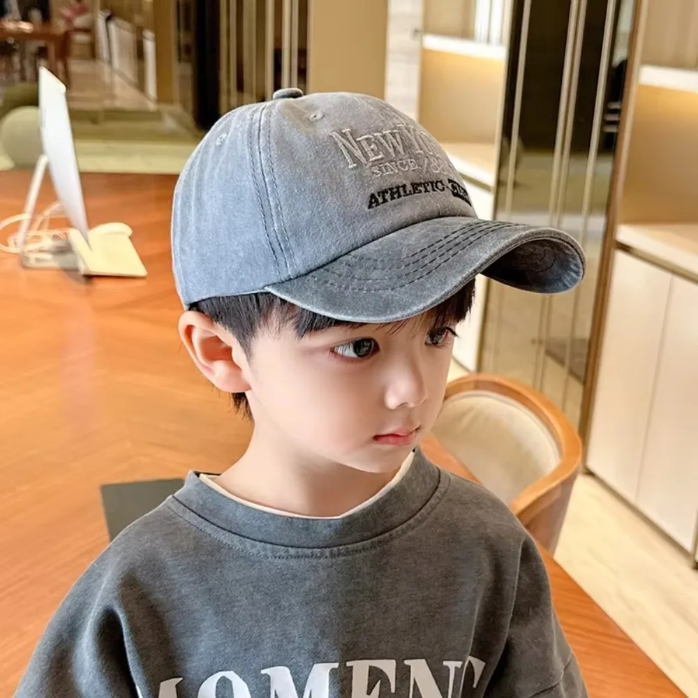 

New Letter Kids Baseball Cap Adjustable Breathable Children Peaked Hat Sunshade Visors Sunscreen Hats 3-10Year Boys Girls