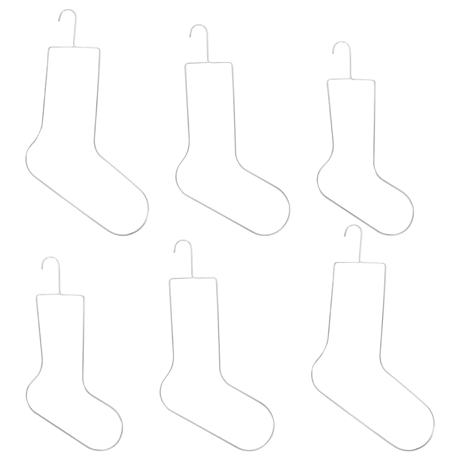 

6Pcs Sock Blockers Metal Drying Rack Sock Display Holder Knitting Crochet Stretchers for Shaping Organizing Form