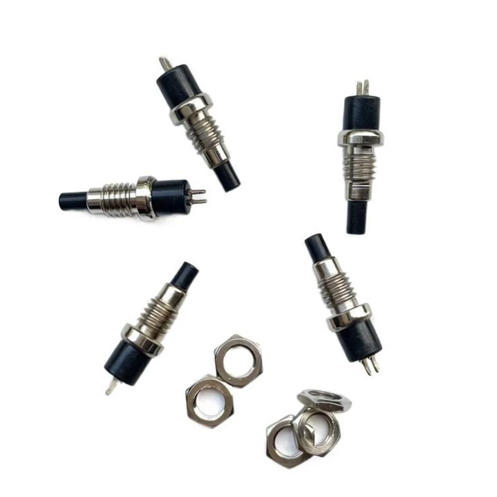 

5PCS Mini Momentary Push Button Switch Normally Closed Momentary Action (Non-Locking) 5mm Mounting Hole Copper Shell Switch