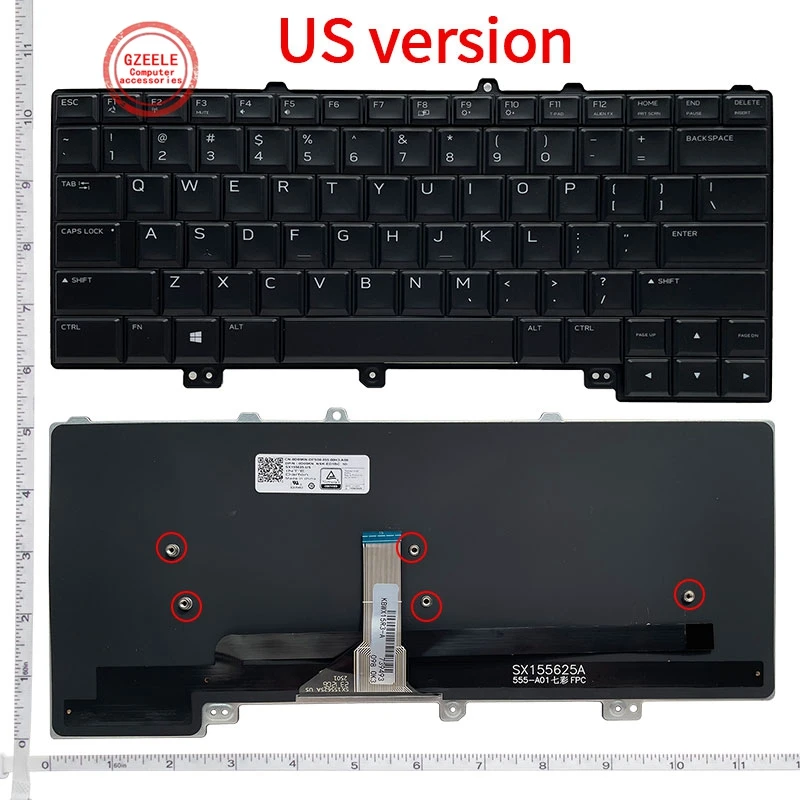 

US NEW keyboard For Dell Alienware 15 R3 15 R4 13 R3 14 R3 R4 M 13X13 P 69 FP 81 G English Laptop CN-0XJYDD 0XJYDD XJYDD