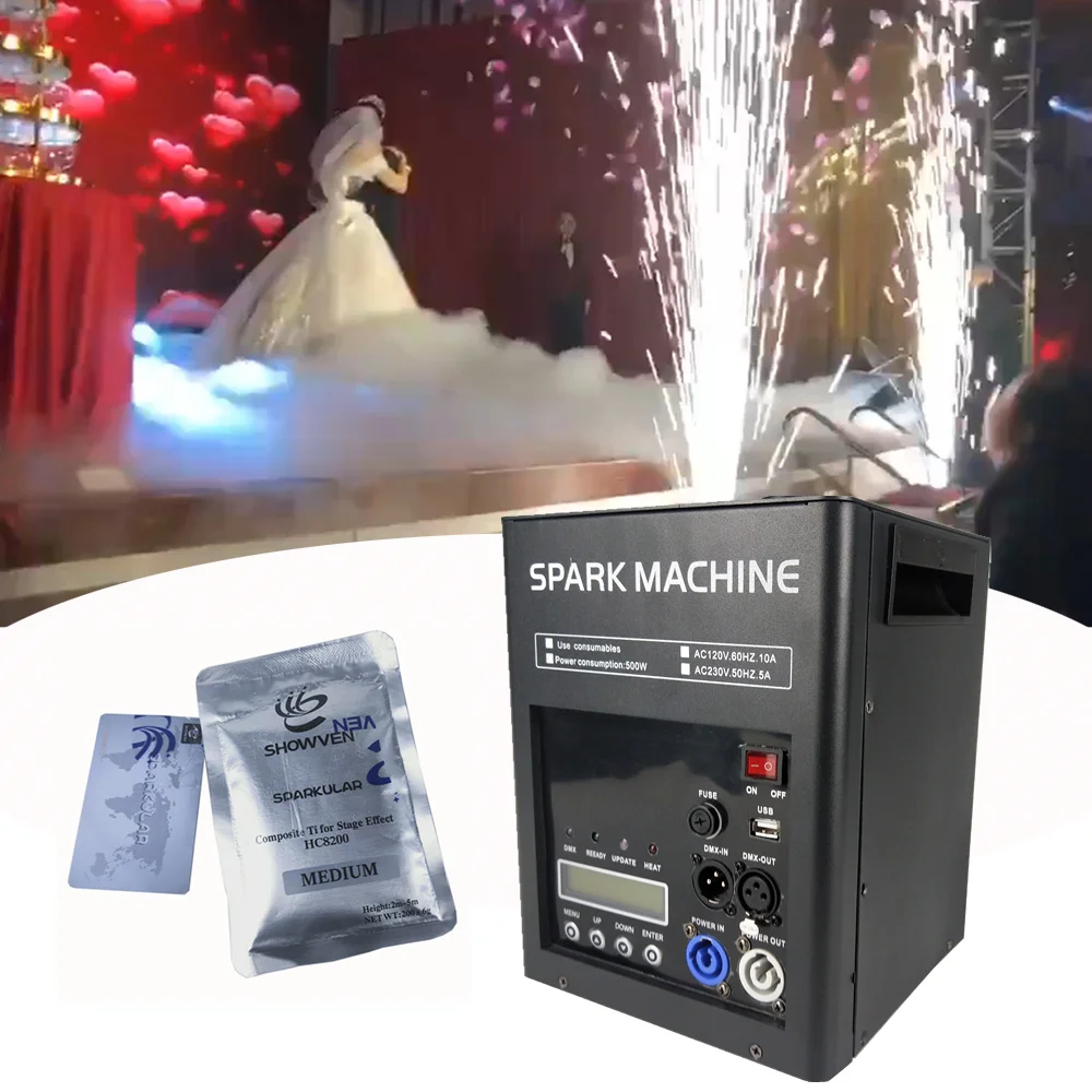 1pcs/lot hot sale 650W DMX512 Dj Party Events Waterfall Sparkle Cold Fireworks Making Machine Wedding Stage Cold Spark Machine