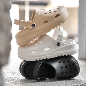 Geschlossene Fingersandalen für Frauen, dicker Hintergrund, Plattformsandalen, feste Farbe, Nicht -Slip, weiche Sohle, Strandschuhe, Sommer, neu 8 Hauptverkaufsschuhe Seaside Zeremonie - №3