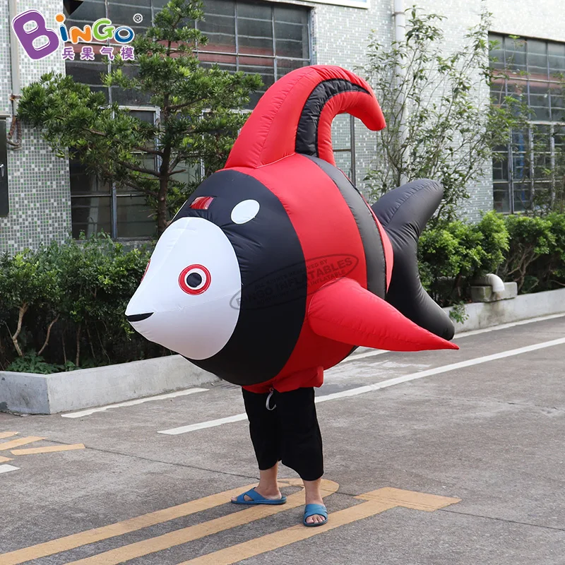 

Cute Inflatable Tropical Fish Mascot Walking Costume For Carnival Party Decoration 2x1.5 Meters - BG-O0091