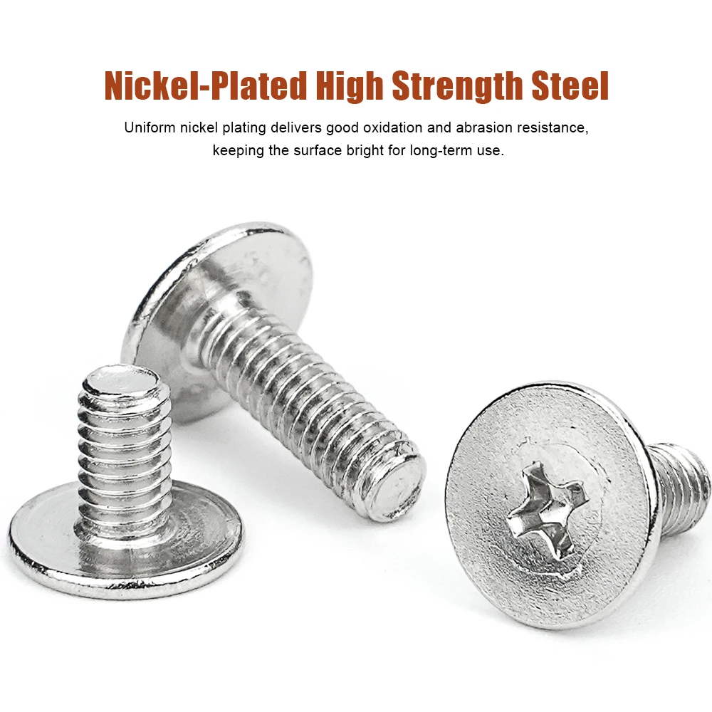 M1.2 M1.4 M1.6 M2 M2.5 M3 M3.5 M4 M5 M6 Cross Drive Ultra Thin Flat Head Screw Nickel Plated Phillips Screw for Computer Laptop