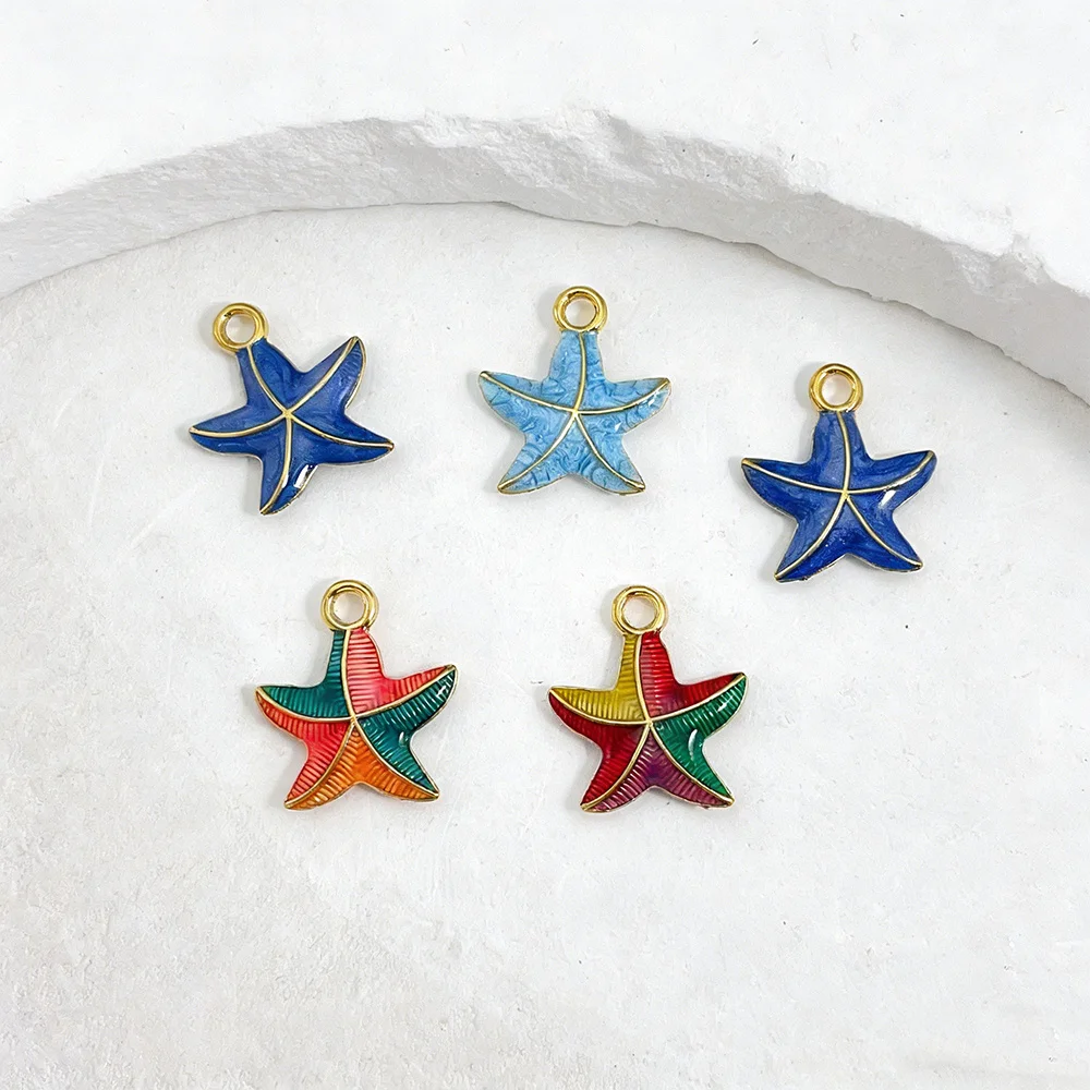 

Набор из 30 шт. подвесок для рукоделия, 19*22 мм, из нержавеющей стали, в форме морской звезды, фурнитура и комплектующие для ювелирных изделий, ручная работа # 196277