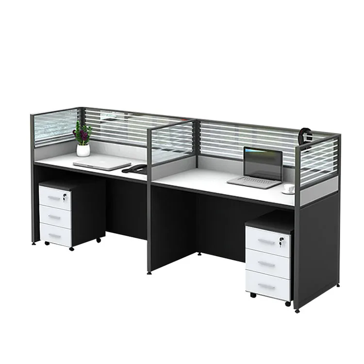 

Modern Simple Open Straight Shaped Office Desk Furniture Design 4 Person Workstation