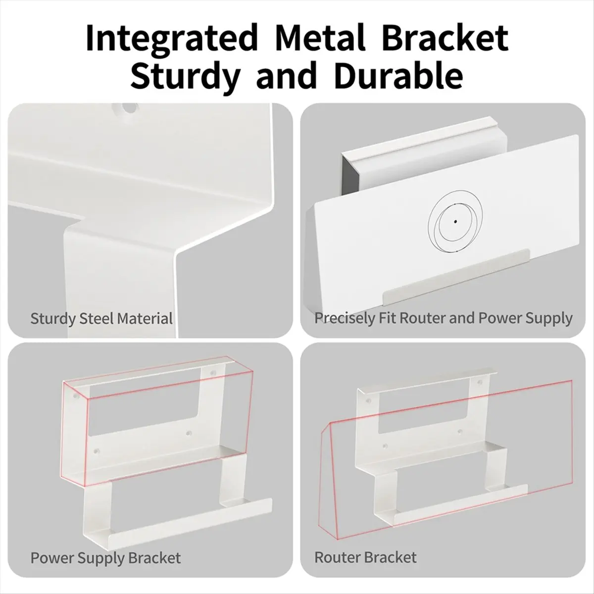 (DT37) For Gen 3 Router Mount 2 in 1 Starlink Mesh Router Internet Accessory and for Starlink Gen 3 Power Supply Mounting Kit