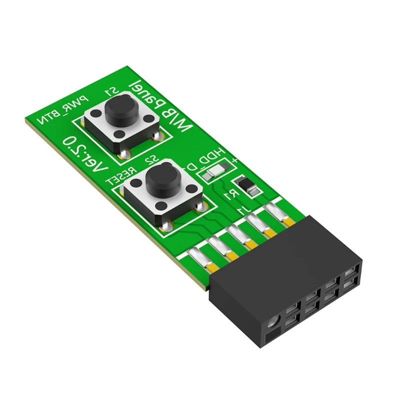 

10 Pin Reset/Power ON/OFF Switch Motherboard Adapter Card For Frequently On/Off Testing Without Chassis For Desktop PC Computer