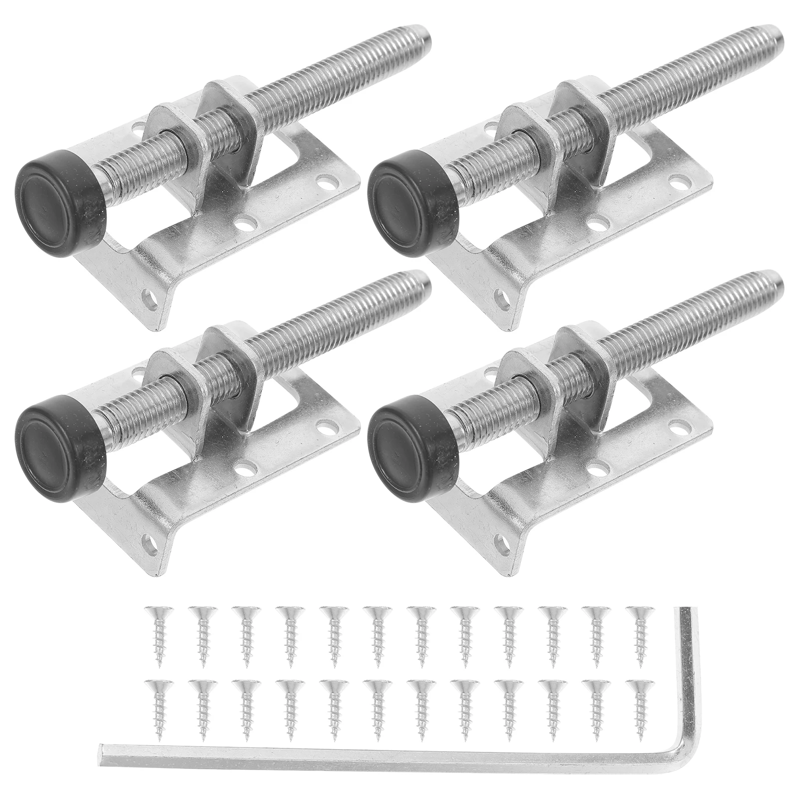 

4 Adjustable Duty Furniture Heavy Duty Leveling Levelers Feet Silver Table Leveling Feet Black 10cm Metal Screws