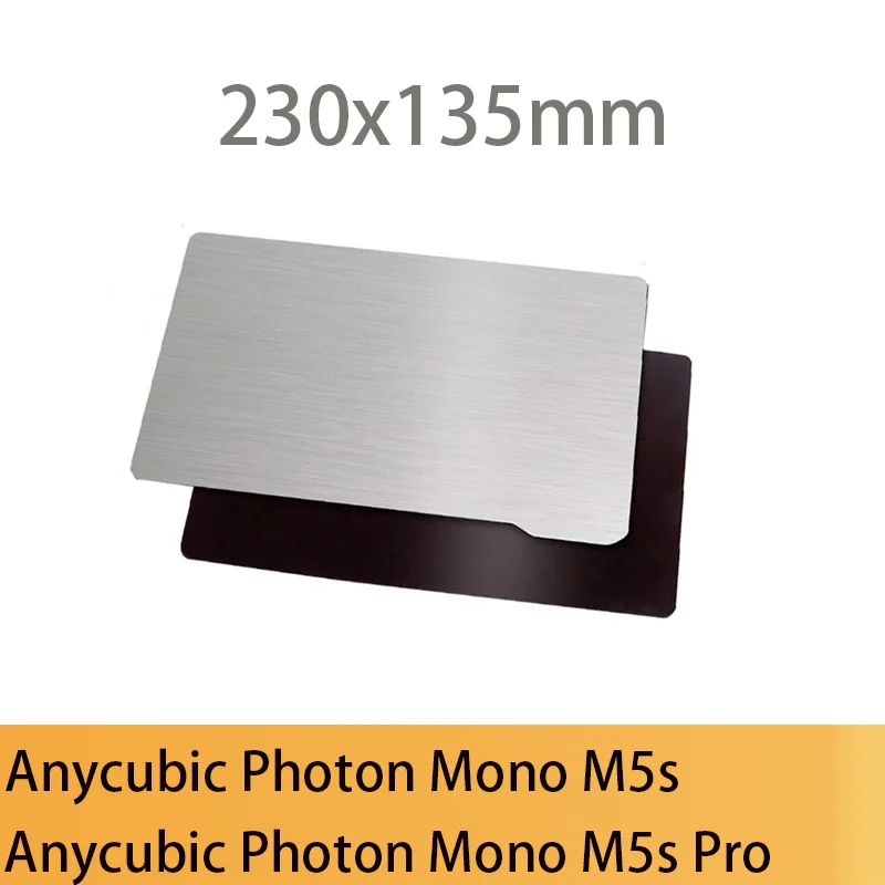 ENERGETIC Upgrade SLA/DLP Resin Steel Sheet 230x135mm Magnetic Build Plate For Anycubic Photon Mono M5s