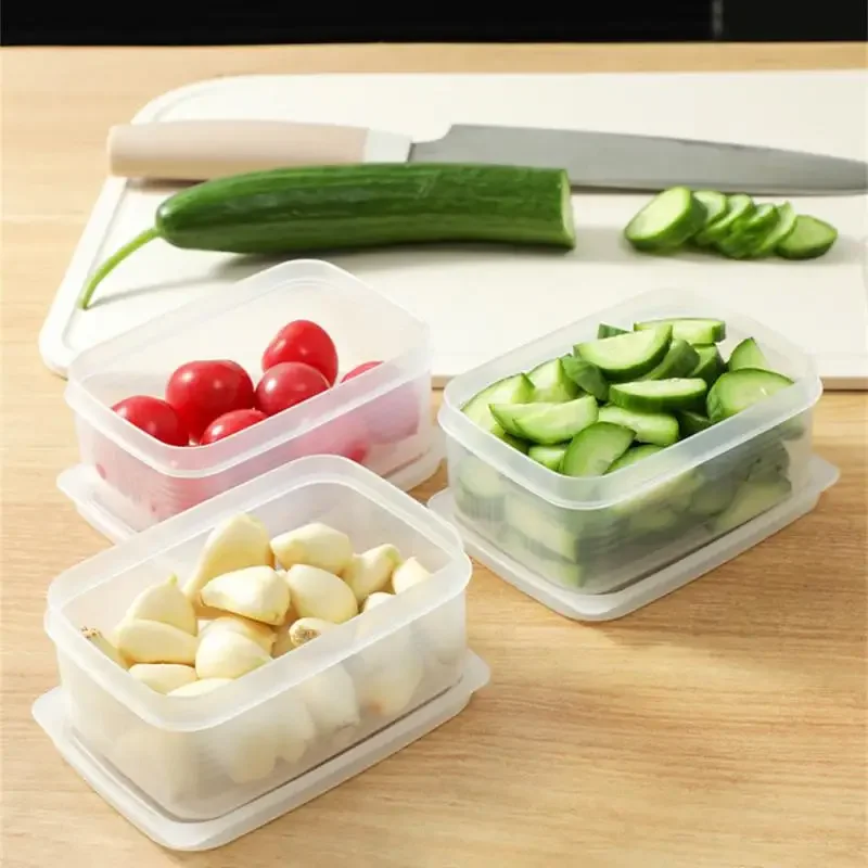 

Refrigerator Storage Box Fresh-Keeping Frozen Meat Sub-grid Small Mini Microwave Sealed Grain Rice Sub-packing