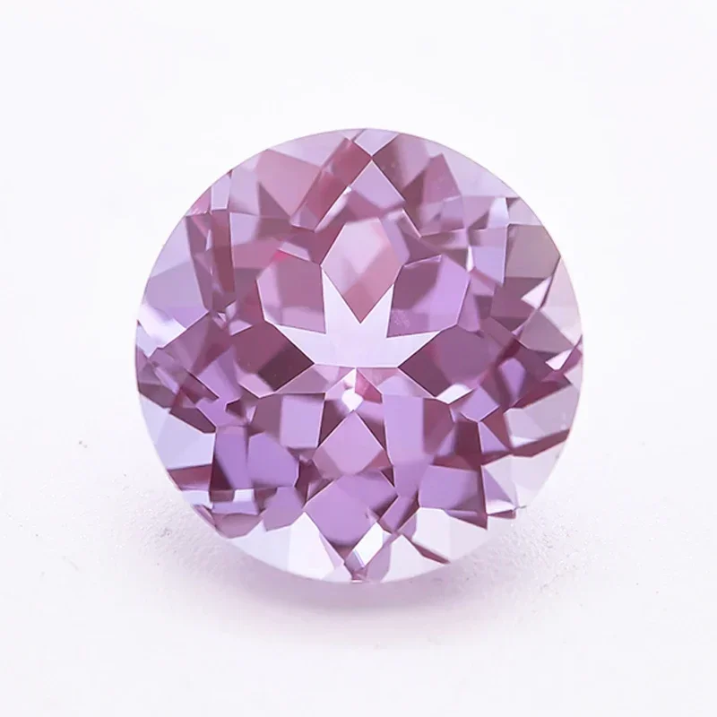 

Lab Grown Alexandrite Stone Round Shape Purple Color Charms Beads Selectable AGL Certificate for Diy Jewelry Making Materials