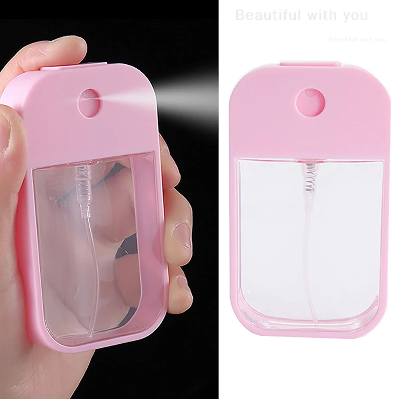 45ml Refillable Mini Card Spray Bottle Hand Sanitizer Alcohol Bottles Perfume Bottle Travel Press Portable Sub-bottling Cosmetic