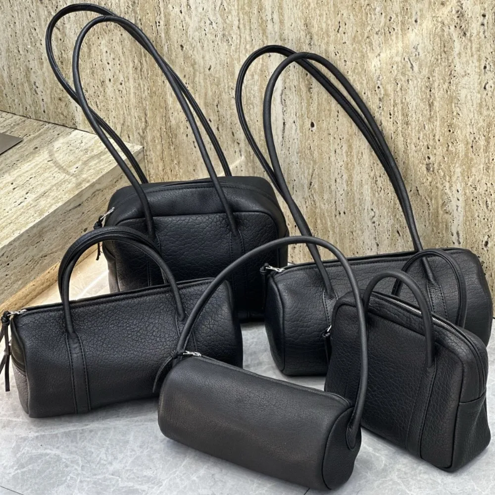 Deer Pattern Sheepskin Cylinder Fashion Minimalist Long Handle Shoulder Bag Texture Unique Fashion Simple Casual Daily Senior