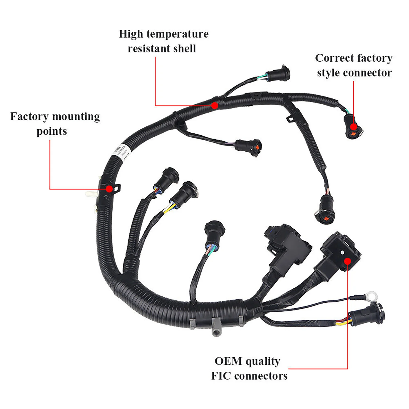 1Pc 5C3Z9D930A For Ford Car Powerstroke Fuel Injector Module Wiring Harness Replacement For Ford F250 F350 F450 Auto Accessories