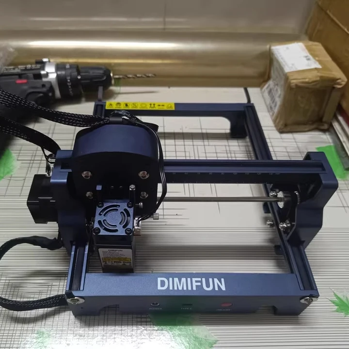 DIMIFUN 2.5/4.5W Mini Desktop Laser Engraving Machine for Acrylic, Leather, Wood, DIY Engraving Machine with Safety Goggles