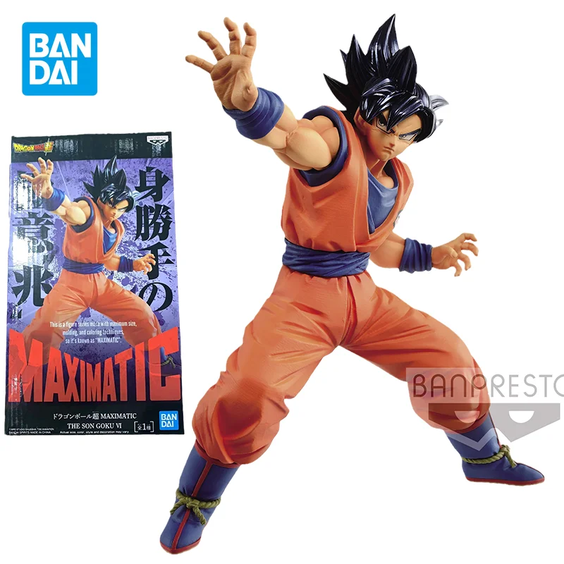 Bandai Original Dragon Ball Super Anime Figure MAXIMATIC Son Goku Action Figure Toys for Kids Gift Collectible Model Ornaments