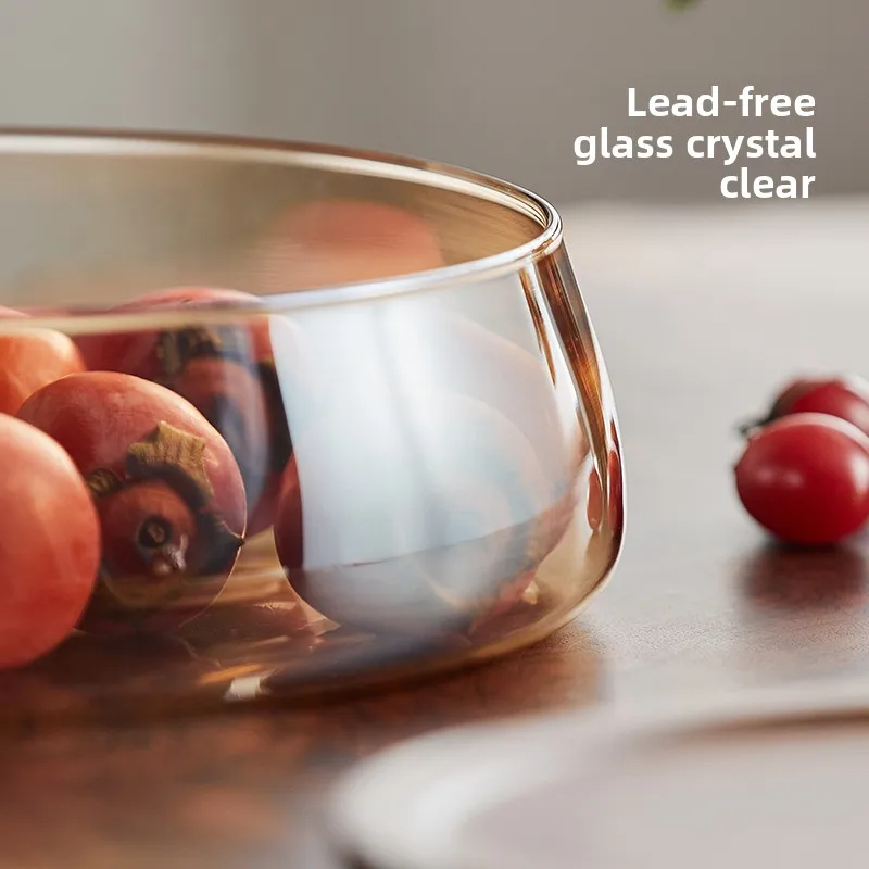 

Стеклянная миска для фруктов, сервировочный поднос на высоких ножках для гостиной, стола, элегантная тарелка для закусок, орехов, конфет, декоративная для кухни, столовой, вечеринки