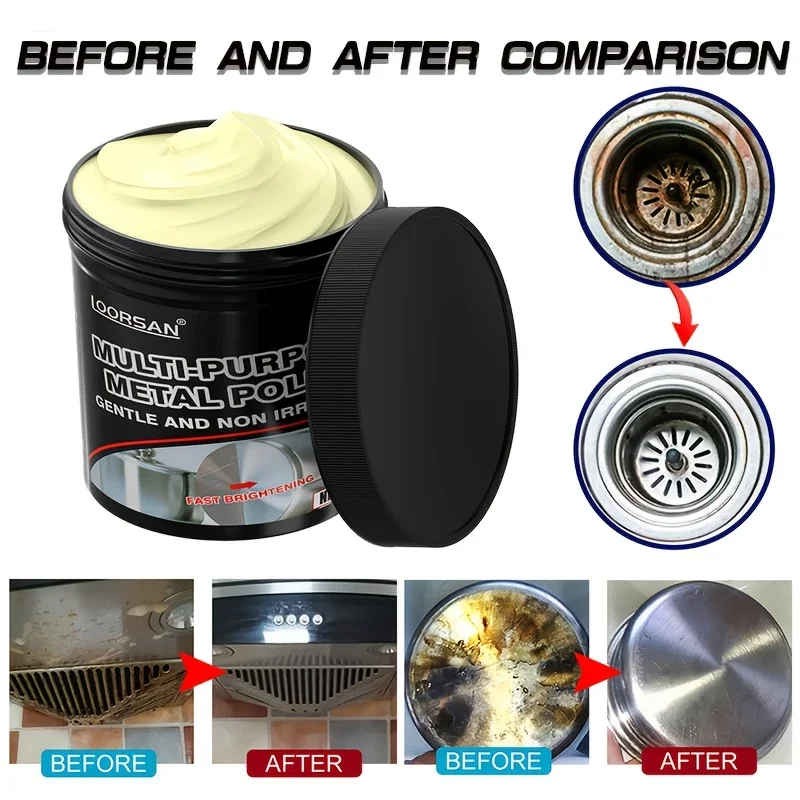 

Многофункциональная паста для полировки металла — ремонт кухонной утвари из нержавеющей стали, подходит для ремонта металла, крема на автомобилях, мо.