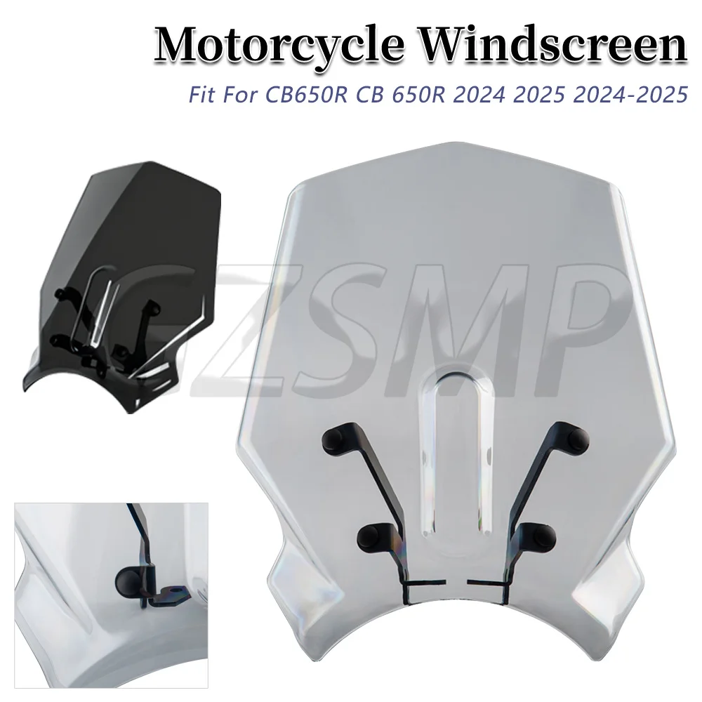 Motorcycle Front Air Deflector Wind Shield Screen Accessories Fit For Honda CB650R CB 650R 2024 2025 Windscreen Windshield Visor
