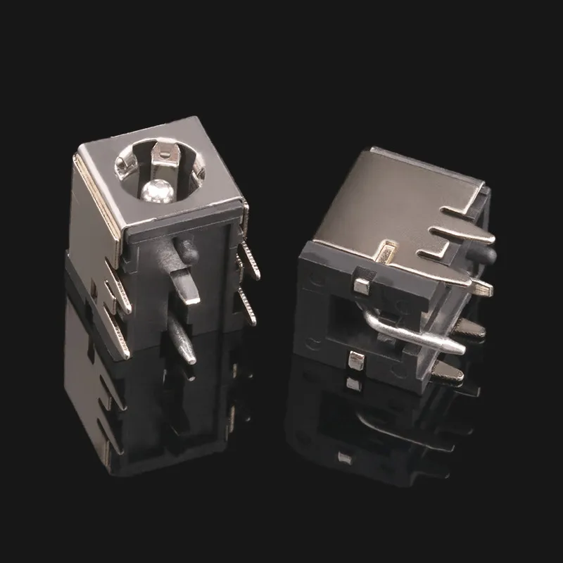 10 قطعة مقبس طاقة أنثى DC-007B: منفذ شحن الشاشة/الكمبيوتر المحمول مع قلب 5.5*2.1/2.5 مم، لوحة توصيل 6 دبابيس، 091