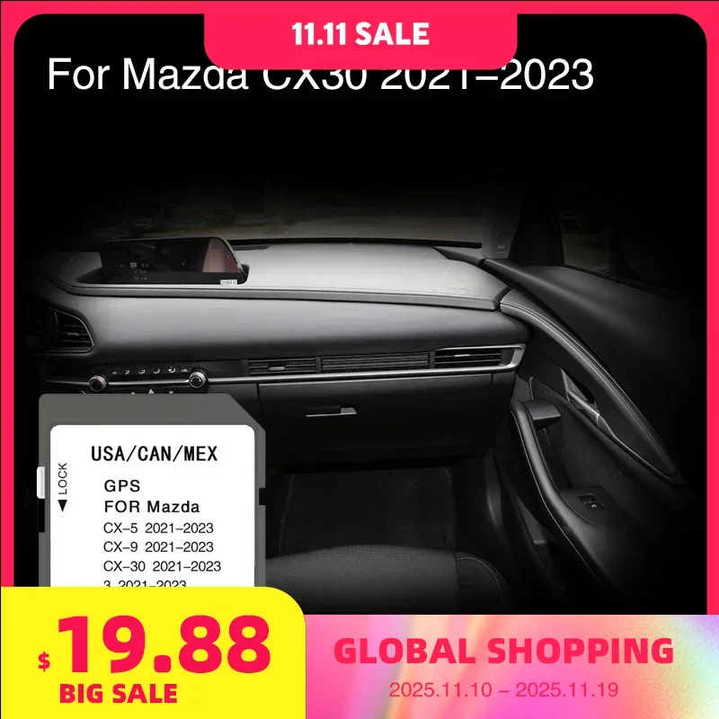 

Map SD Memory Card for Mazda CX30 2021 2022 2023 Cover Canada Mexico Car GPS System Update Version Sat Nav