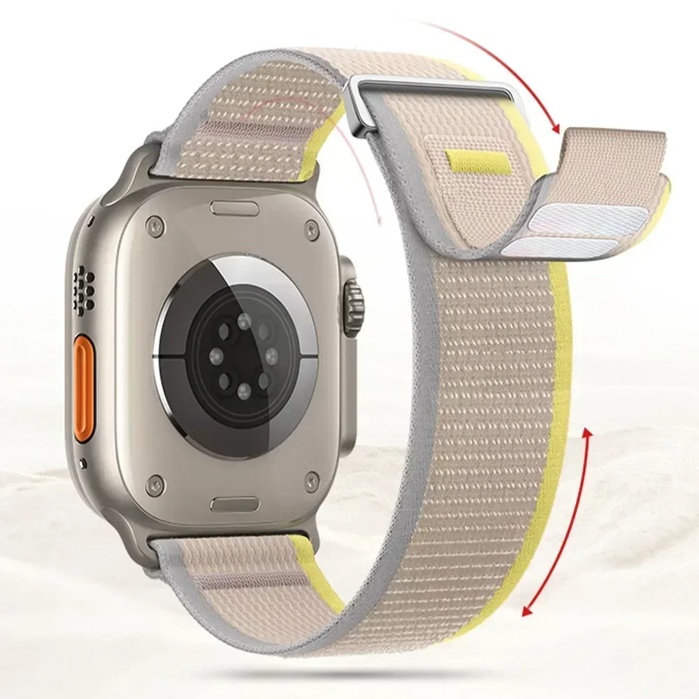 Trail Nylon Loop Strap For Apple Watch Series Ultra/2 49mm 10 42/46mm 9 8 7 45mm 41mm Band iWatch 6 5 4 3 SE 44mm 40mm 42mm Belt