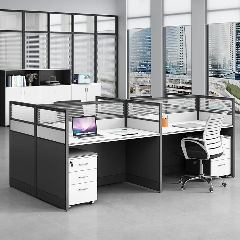 Modern Office Table Modular desk Cubicle Workstation Office Furniture Office partition table and chair set Bureau de travail