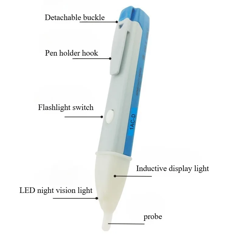 Electric indicator 90-1000V Non-Contact Socket Wall AC Power Outlet Voltage Detector Sensor Tester Pen LED light AC 110V-220V