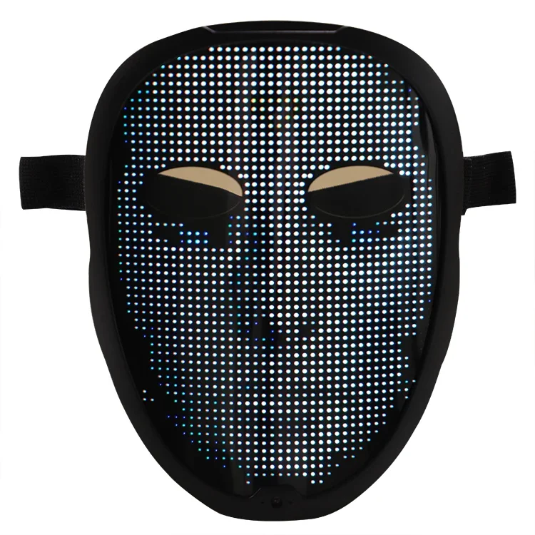 Led programmable light face mask can display various pictures Halloween led mask