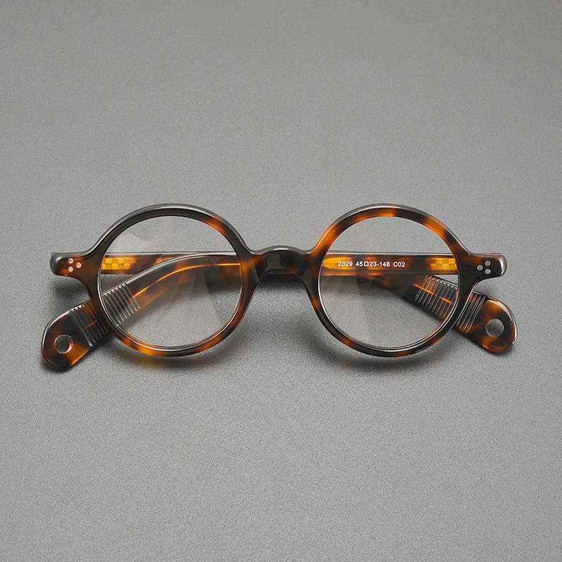 Vintage round glasses frame Men's and women's luxury brand handmade acetate optical glasses to make prescription glasses