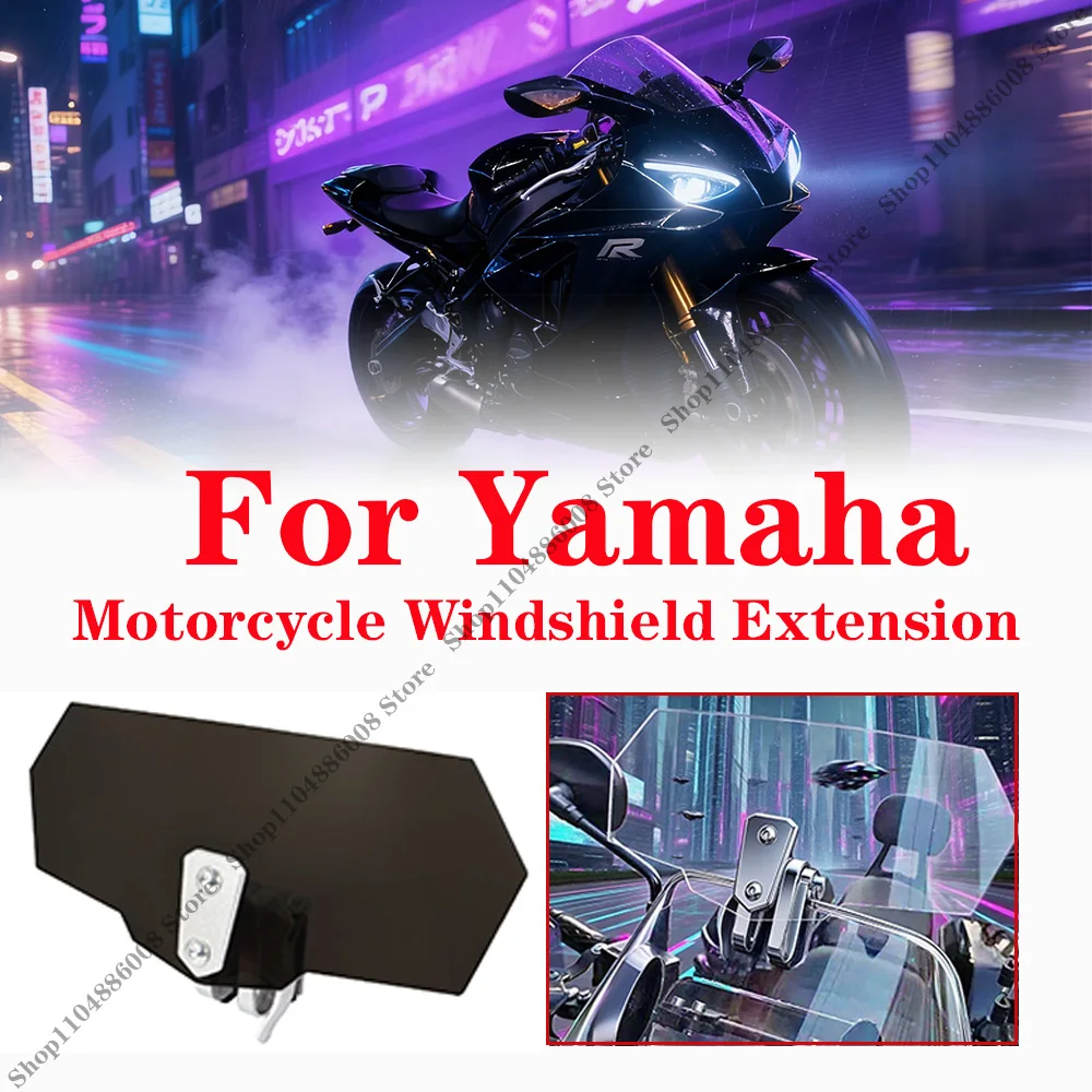 

Motorcycle Risen Clip On Windscreen Windshield Extension Spoiler Air Deflector For Yamaha increase height small windshield