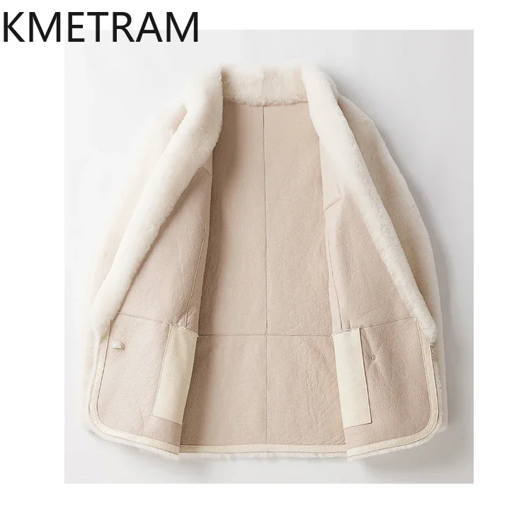 Abrigo de piel de lana merina auténtica, ropa de mujer, chaqueta de piel de oveja Natural de invierno, moda para mujer, nuevo en prendas de vestir exteriores, шуба ж Dön...... 2024