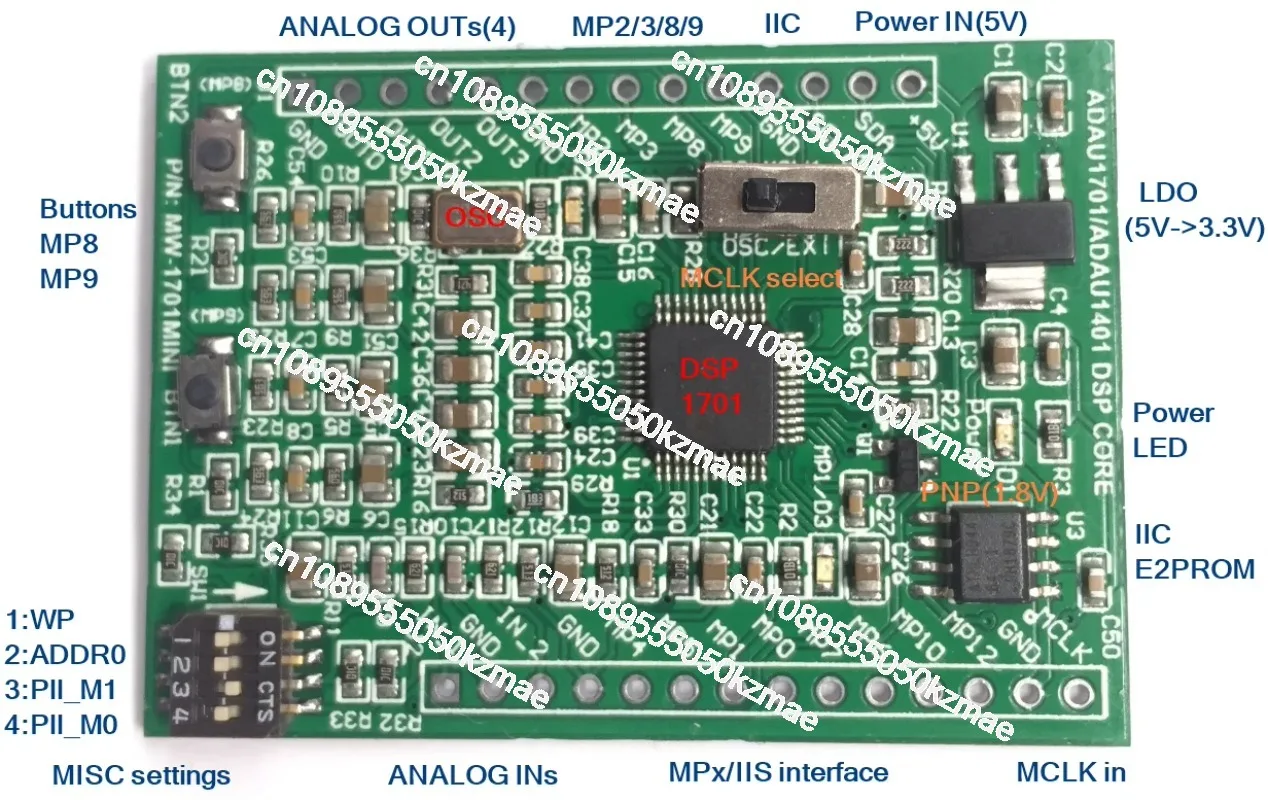 

Подходит для мини-платы DSP ADAU1701/ADAU1401
