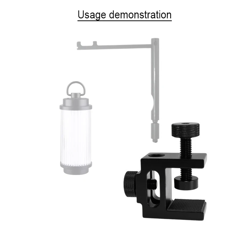 

Desktop Fixed Clip Outdoor Camping Portable Desktop Camping Lamp Bracket Hook Accessories Aluminum Alloy Desktop Fixed Clip