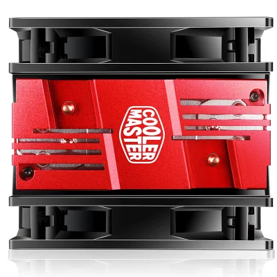 CoolerMaster Blizzard T400ACPU ventilateur quatre tubes de cuivre radiateur refroidi par Air bureau T400A Version lumière rouge [Support Amd/AM4/5800X]
